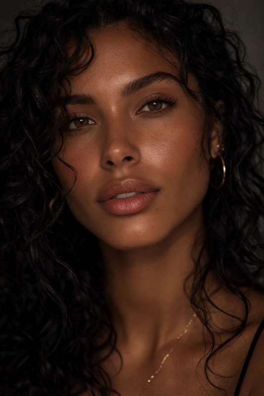 Fikcyjna modelka AI — portret beauty